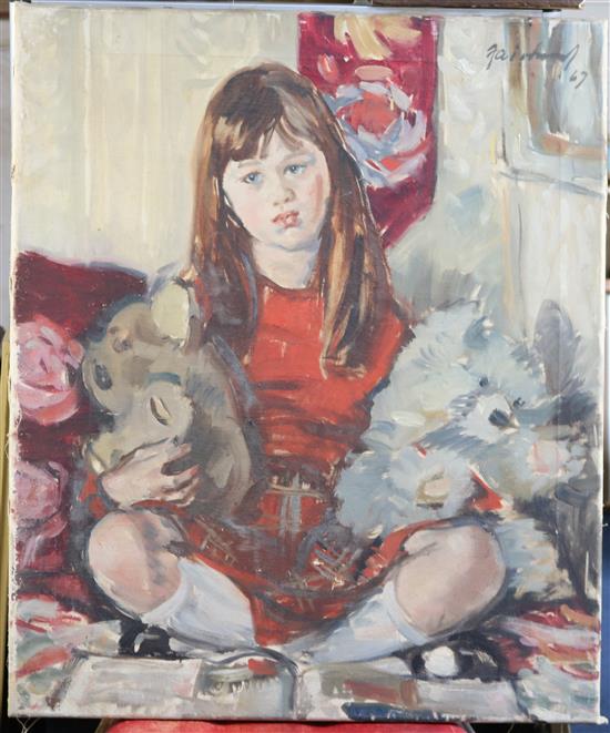 Jack Leslie Fairhurst (1905-1989) Portraits of Cara, largest 30 x 25in., unframed